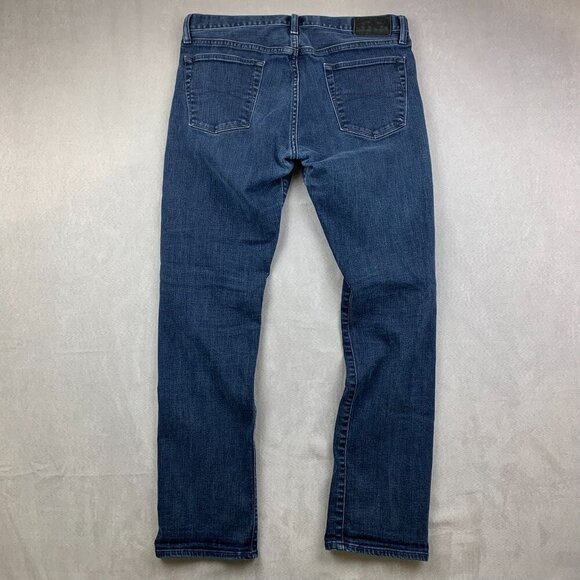 Ralph Lauren Polo Mens Pants 33 Blue Jeans Varick Slim Straight Denim 33x32 - Picture 10 of 13